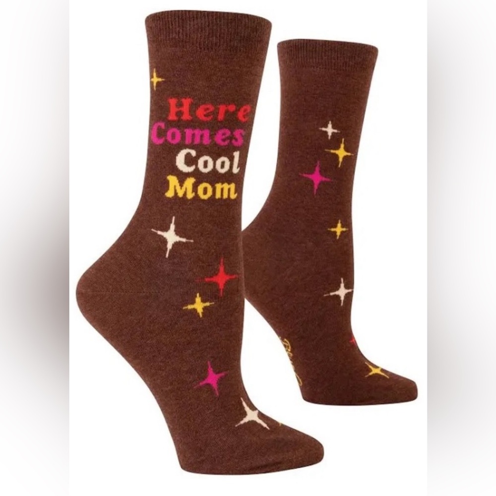 Blue Q Here Comes Cool Mom Socks